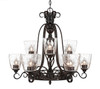 Elegante 9 Light Chandelier In Dark Granite (869-DG-461)