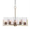 Atlas 5 Light Chandelier In New Age Brass (4505-NAB-300)