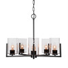Atlas 5 Light Chandelier In Matte Black (4505-MB-300)