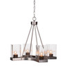 Nouvelle 4 Light Chandelier In Graphite (3024-GP-530)