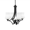 Zilo 4 Light Chandelier In Matte Black (564-MB-681)