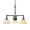 Vintage 3 Light Chandelier In Dark Granite (283-DG-508)