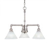 Vintage 3 Light Chandelier In Aged Silver (283-AS-7145)