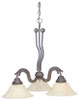 Wave 3 Light Chandelier In Bronze (226-BRZ-513)