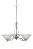 Revo 3 Light Chandelier In Aged Silver (243-AS-431)