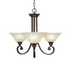 Curl 3 Light Chandelier In Bronze (253-BRZ-513)