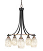Paramount 5 Light Chandelier In Matte Black & Brass (3415-MBBR-5054)