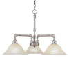 Vintage 3 Light Chandelier In Aged Silver (283-AS-513)