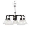 Vintage 5 Light Chandelier In Dark Granite (285-DG-7145)