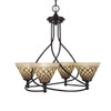 Capri 4 Light Chandelier In Dark Granite (904-DG-7185)