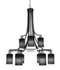 Paramount 9 Light Chandelier In Matte Black & Brushed Nickel (3419-MBBN-4069)