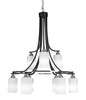 Paramount 9 Light Chandelier In Matte Black & Brushed Nickel (3419-MBBN-4061)