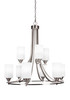 Paramount 9 Light Chandelier In Brushed Nickel (3409-BN-4061)