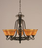 Elegante 5 Light Chandelier In Dark Granite (865-DG-454)