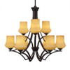 Zilo 9 Light Chandelier In Dark Granite (569-DG-680)