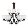 Zilo 9 Light Chandelier In Dark Granite (569-DG-460)