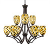 Zilo 9 Light Chandelier In Dark Granite (569-DG-408)