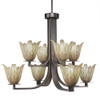 Apollo 8 Light Chandelier In Graphite (578-GP-1025)