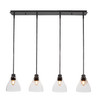 Edge 4 Light Linear Pendalier In Espresso (1156-ES-4760)