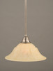 Stem Pendant With Hang Straight Swivel Shown In Brushed Nickel Finish With 16" Italian Marble Glass (26-BN-53618)