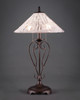 Olde Iron Table Lamp Shown In Bronze Finish With 16" Italian Ice Glass (42-BRZ-719)