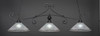 Curl 3 Light Bar Shown In Matte Black Finish With 16" Frosted Crystal Glass (353-MB-711)