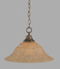 Chain Hung Pendant Shown In Brushed Nickel Finish With 16" Italian Marble Glass (10-BN-53618)