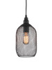 Plexus Pendant Shown In Matte Black Finish With Smoke Smoke Bulb (1804-MB-ST14)