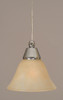 Cord Mini Pendant Shown In Chrome Finish With 7" Amber Marble Glass (22-CH-503)