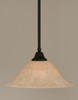 Stem Pendant With Hang Straight Swivel Shown In Matte Black Finish With 16" Italian Marble Glass (26-MB-53618)