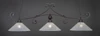 Curl 3 Light Bar Shown In Dark Granite Finish With 16" Gold Ice Glass (353-DG-714)