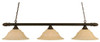 Round 3 Light Bar Shown In Dark Granite Finish With 16" Amber Marble Glass (383-DG-53613)