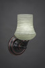 Wall Sconce Shown In Black Copper Finish With 5.5" Zilo Gray Linen Glass (40-BC-682)