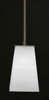 Apollo Stem Mini Pendant With Hang Straight Swivel Shown In Graphite Finish With 5" Square White Linen Glass (573-GP-671)