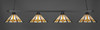 Square 4 Light Bar Shown In Matte Black Finish With 16" Hampton Art Glass (804-MB-961)