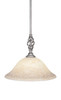 Eleganté 1 Light Mini Pendant In Aged Silver (80-AS-528)