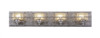 Sky Loft 4 Light Bath Bar In Aged Silver Finish (1104-AS)
