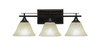 Uptowne 3 Light Bath Bar Shown In Dark Granite Finish With 7" Amber Marble Glass (133-DG-503)