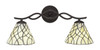 Revo 2 Light Bath Bar Shown In Dark Granite Finish With 7" Sandhill Art Glass (142-DG-9115)