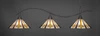 Swoop 3 Light Bar Shown In Dark Granite Finish With 16" Hampton Art Glass (893-DG-961)