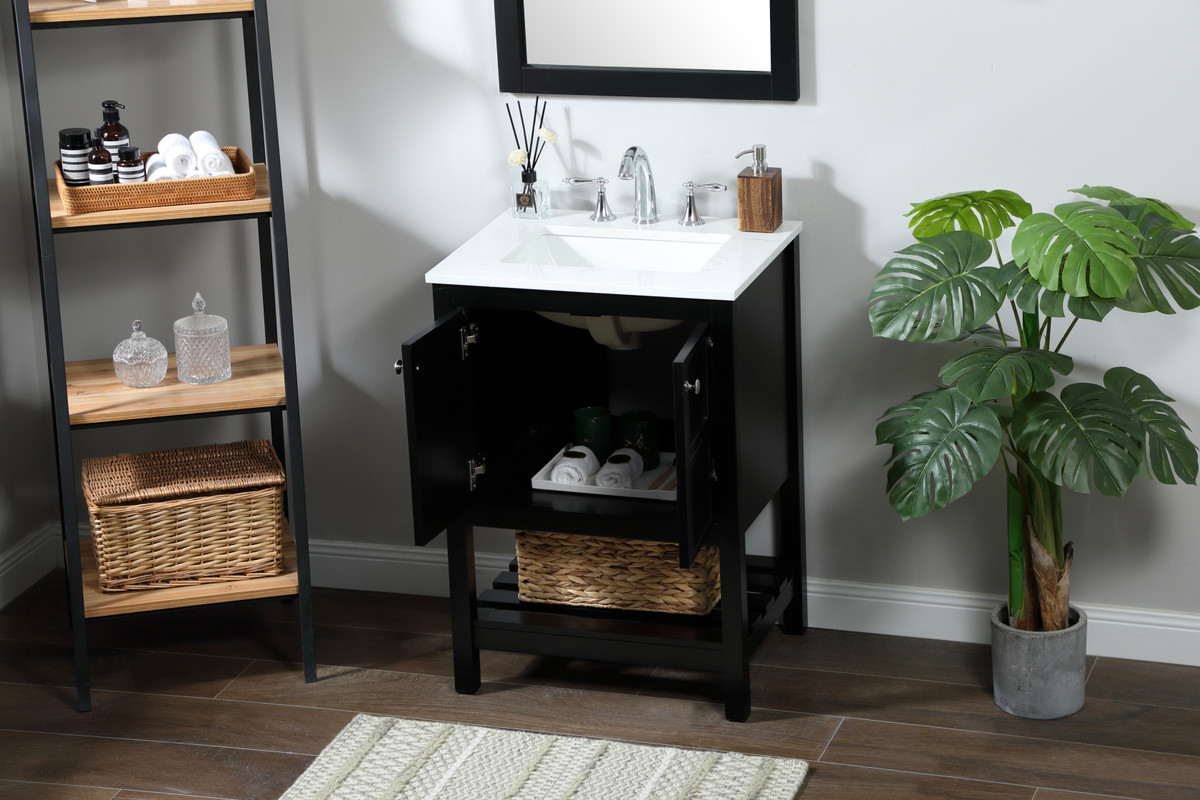 Elegant Furniture and Lighting Theo Bathroom Vanity - Thumbnail 4