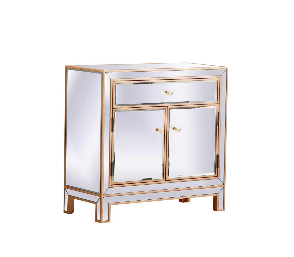 Elegant Furniture and Lighting Mirrored Cabinet - Thumbnail 5