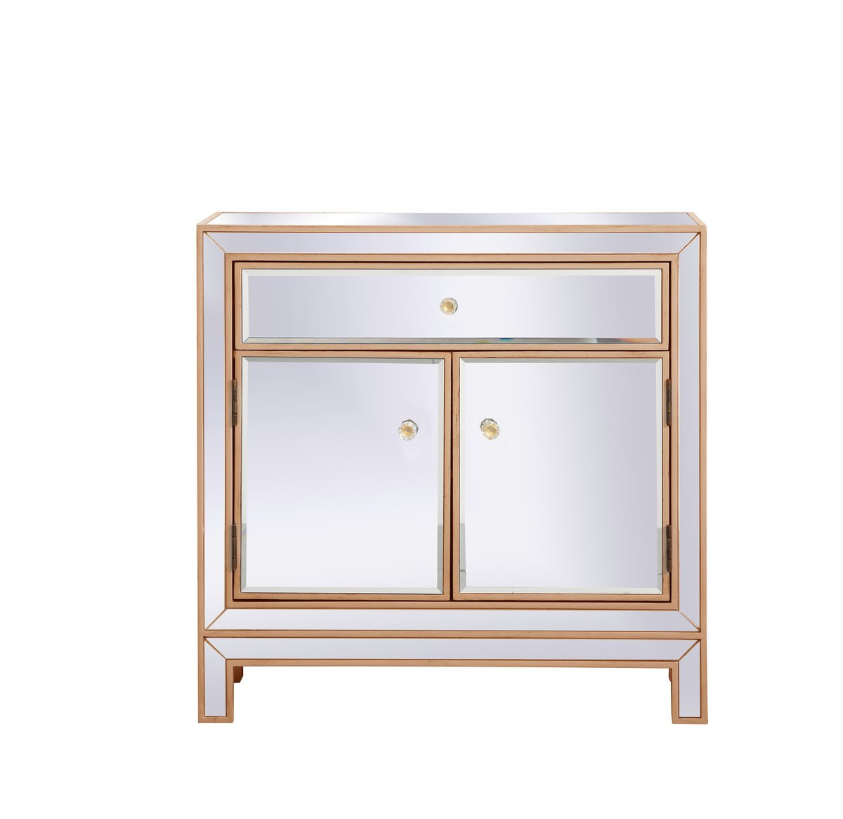 Elegant Furniture and Lighting Mirrored Cabinet - Thumbnail 2