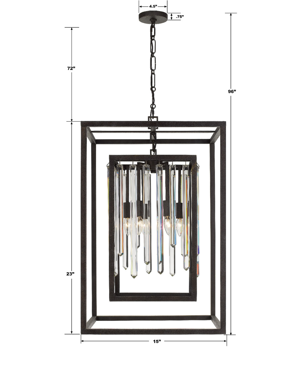 Crystorama Hollis Lantern Chandelier - Thumbnail 5