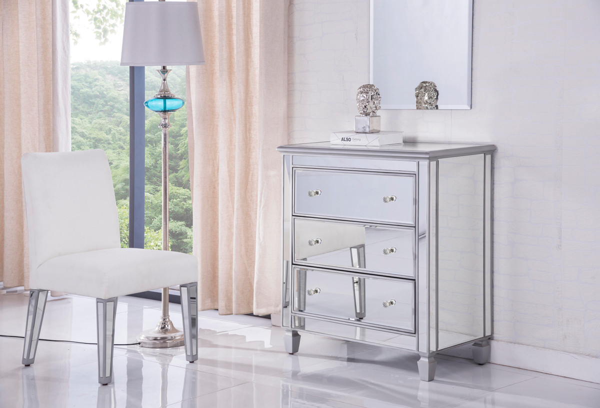 Elegant Furniture and Lighting Bedside Cabinet - Thumbnail 4