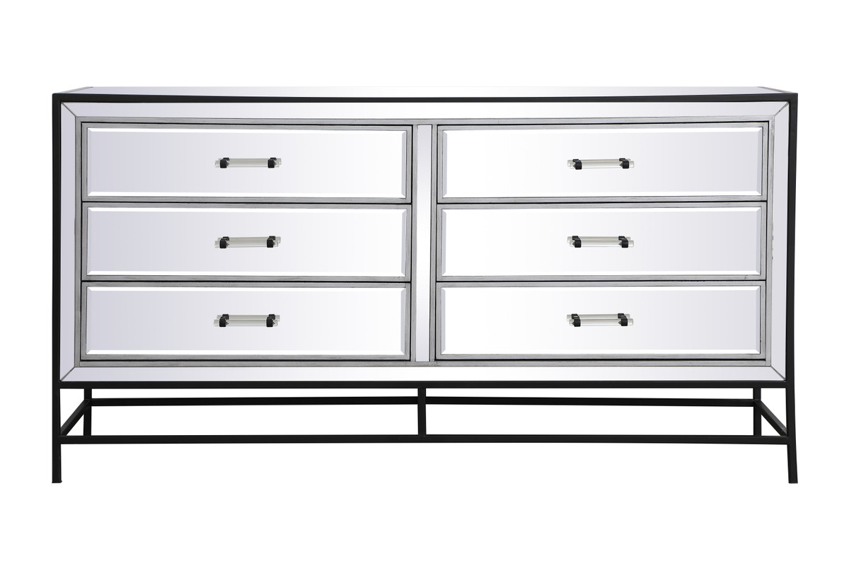 Elegant Furniture and Lighting Mirrored Chest