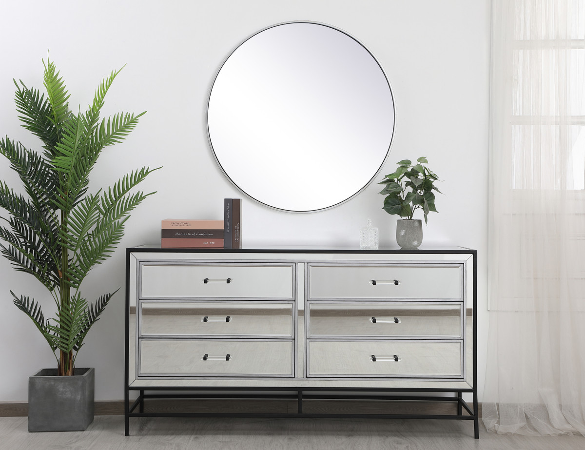 Elegant Furniture and Lighting Mirrored Chest - Thumbnail 4