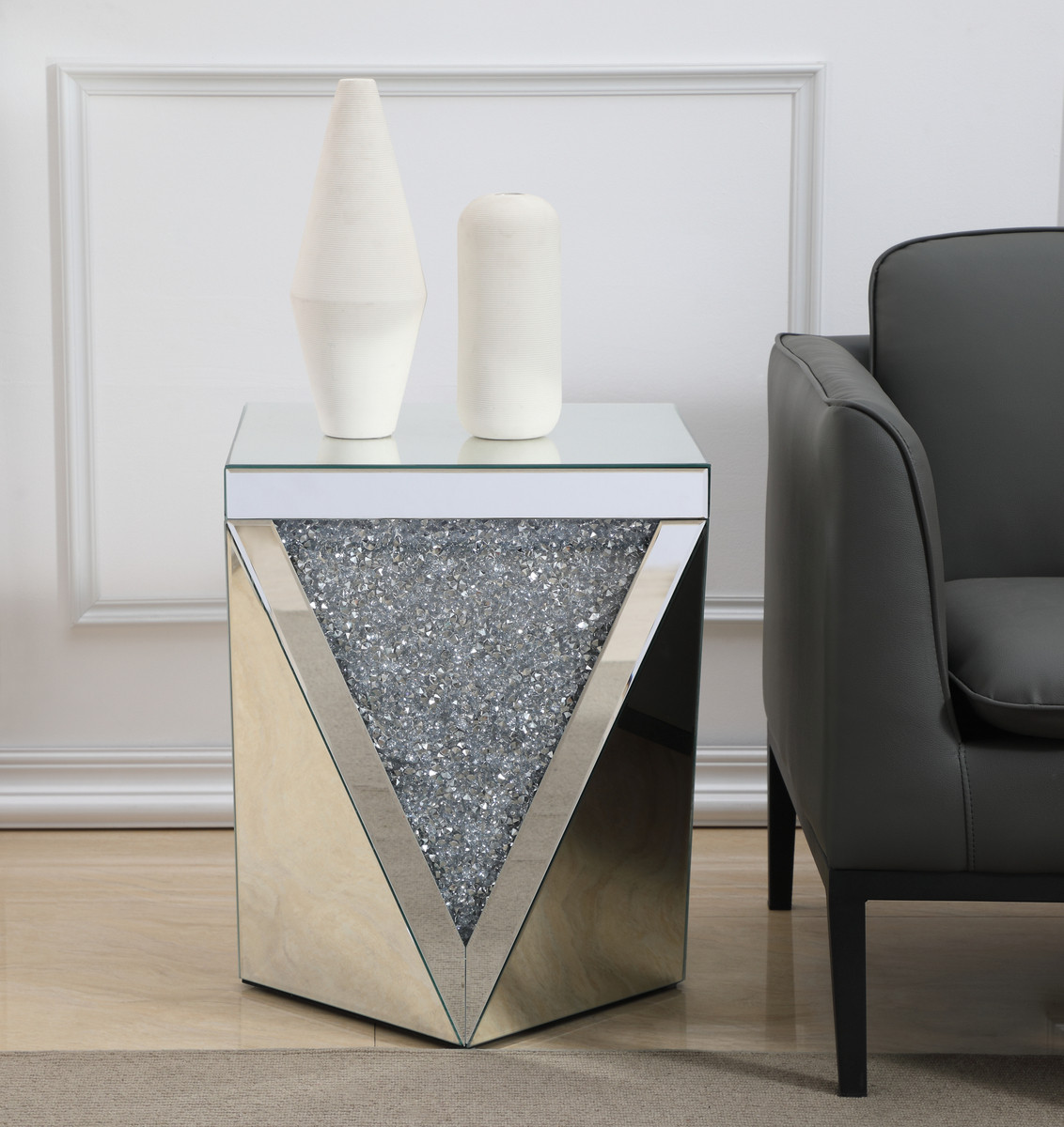 Elegant Furniture and Lighting Crystal End Table - Thumbnail 4
