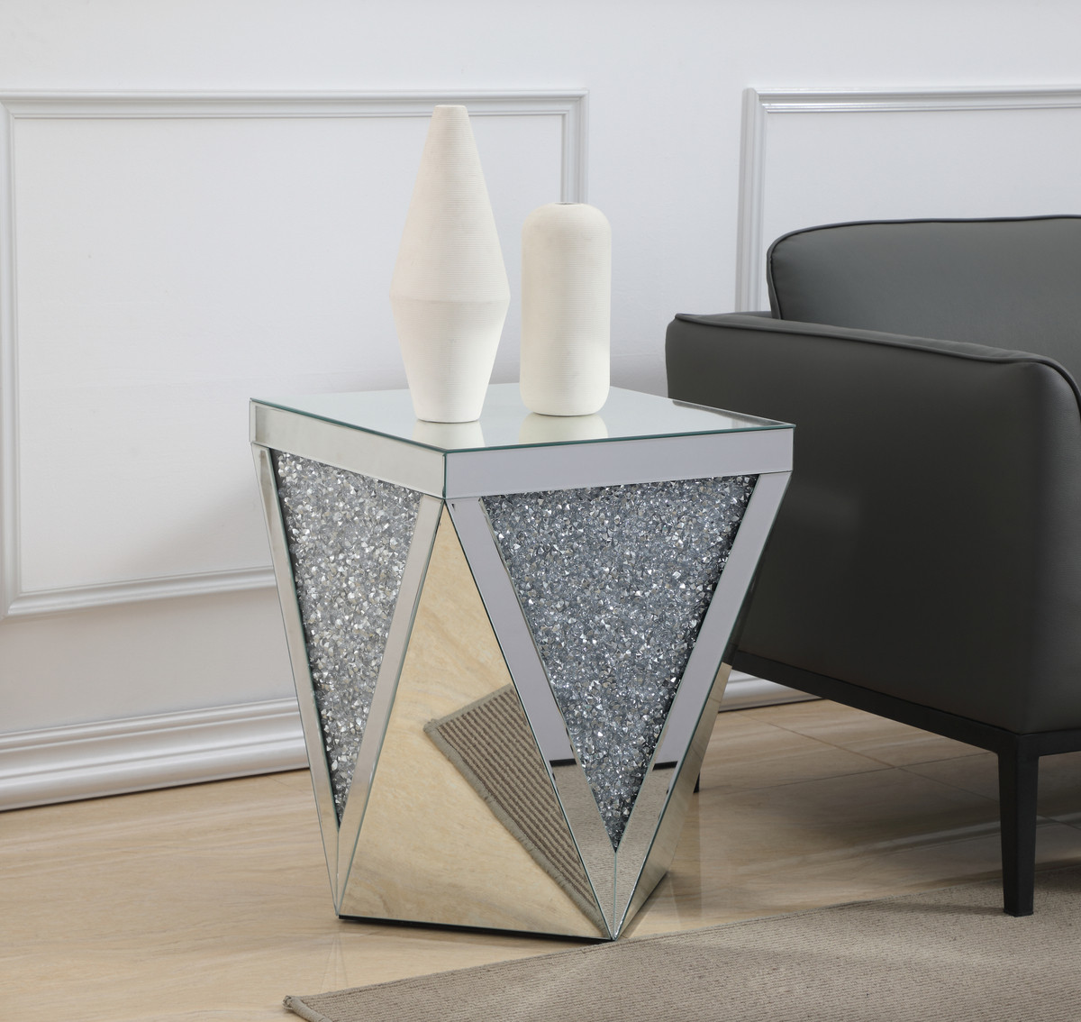 Elegant Furniture and Lighting Crystal End Table - Thumbnail 2