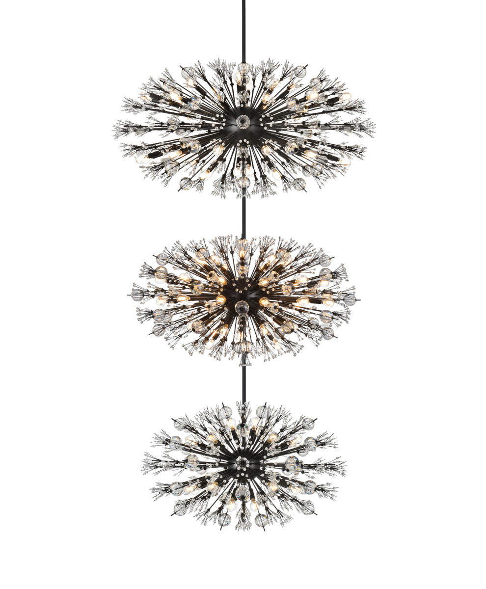 Elegant Furniture and Lighting Vera Crystal Starburst Chandelier - Thumbnail 2